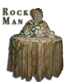 living human strolling rock table