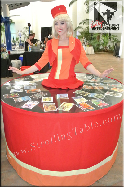 stewardess strolling table